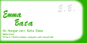 emma bata business card